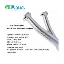 COXO® 3 Way Spray Push Button High-Speed Handpiece