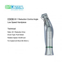 COXO® 20:1 Reduction Contra Angle Low-Speed Handpiece